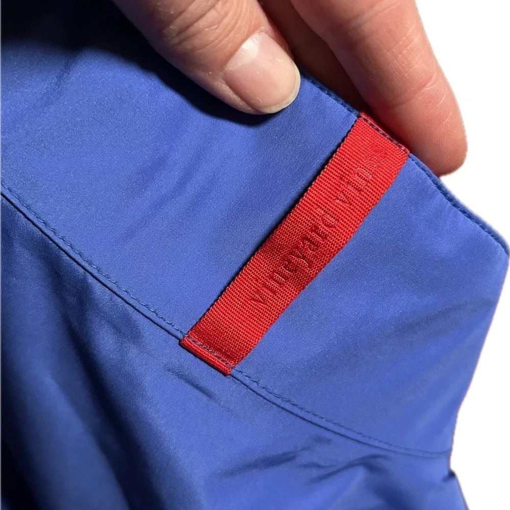Vineyard Vines Men’s Preppy Blue Orange Lightweight Golf Shell Vest Jacket M